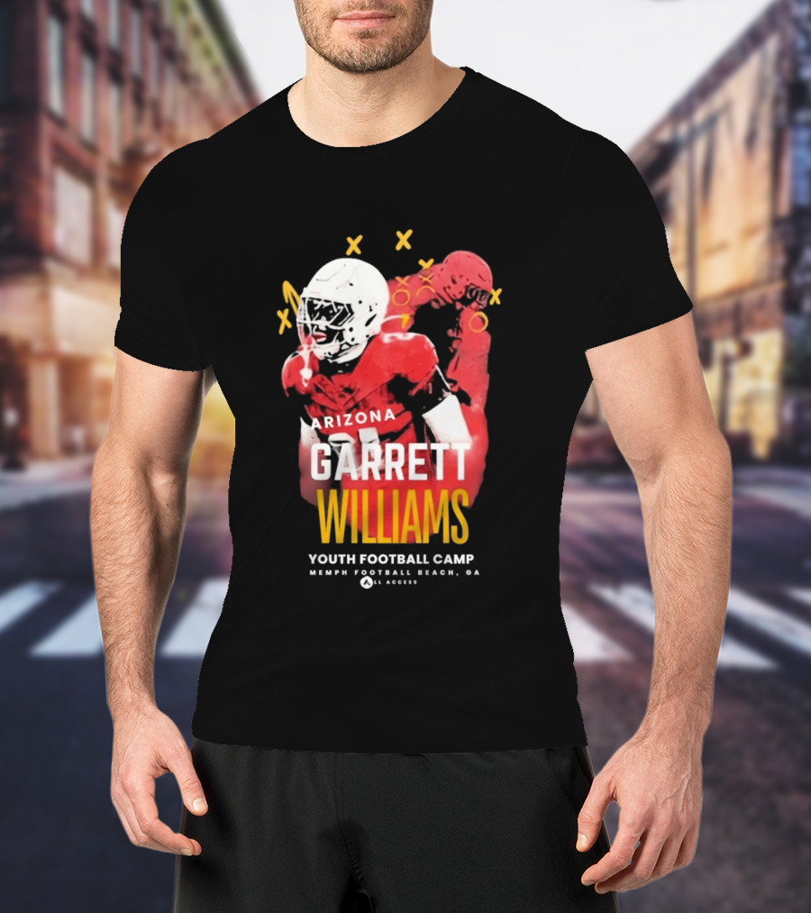 Arizona Garrett Williams Youth Football Camp 2026 Memphis Beach CA Annual Access T-Shirt