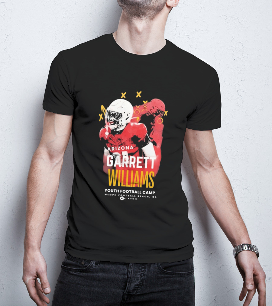 Arizona Garrett Williams Youth Football Camp 2026 Memphis Beach CA Annual Access T-Shirt