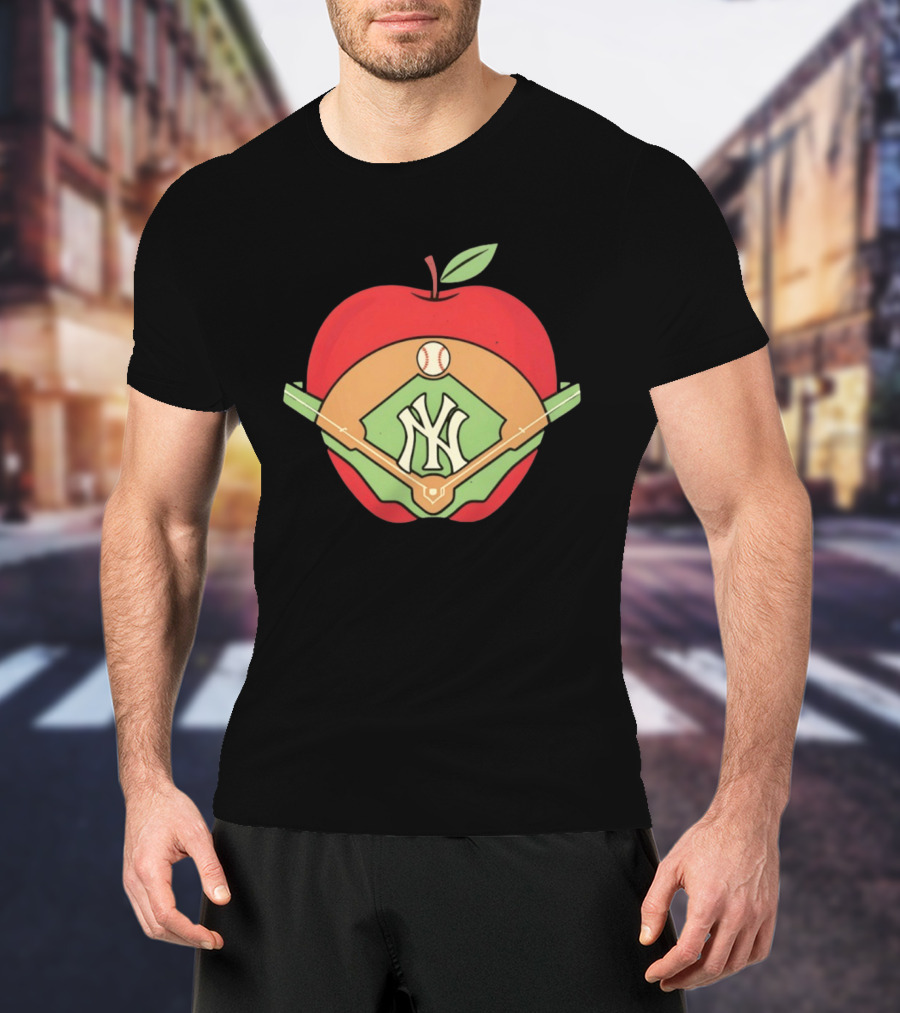 New York Yankees Baseball Apple MLB Stadium T-Shirt