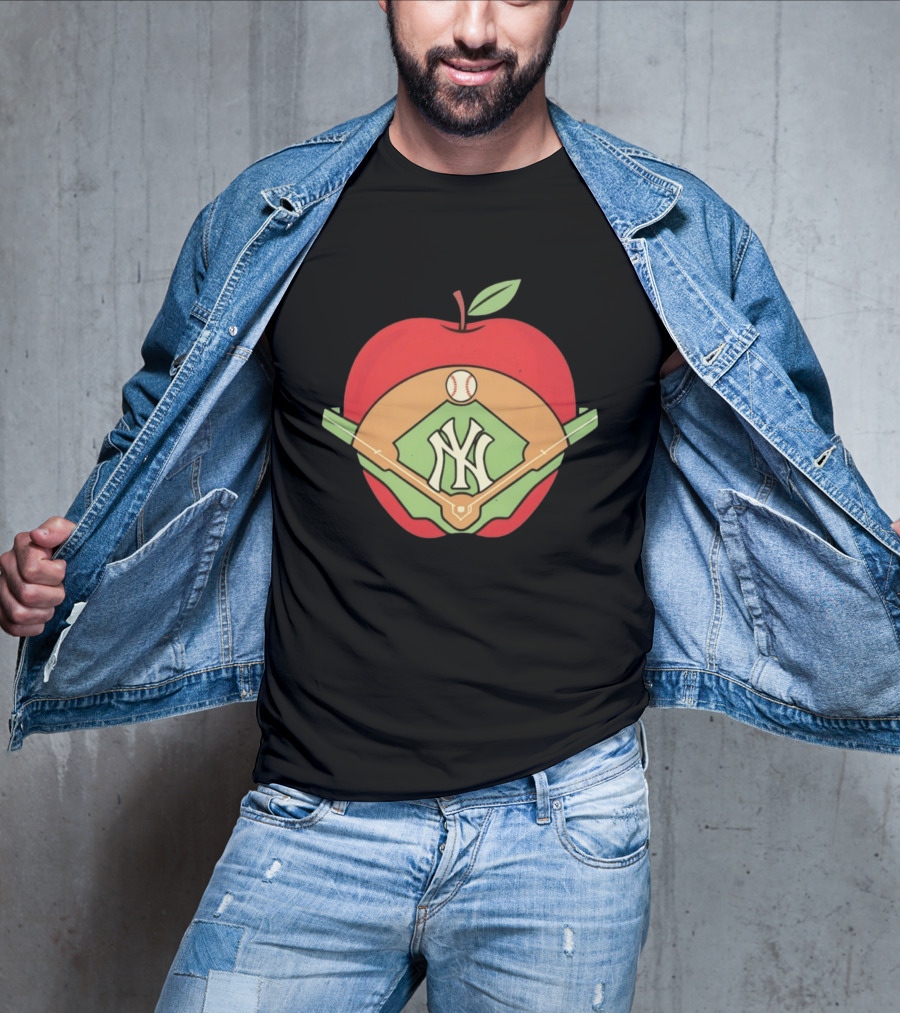 New York Yankees Baseball Apple MLB Stadium T-Shirt