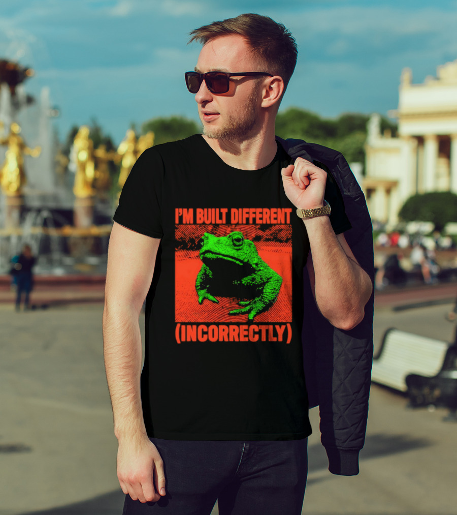 I'm Built Different Incorrectly Frog Bold Green T-Shirt
