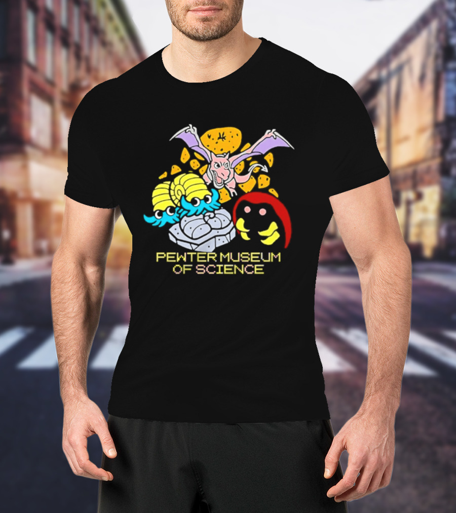 Pewter Museum Of Science Kabuto Omanyte Aerodactyl Fossils T-Shirt
