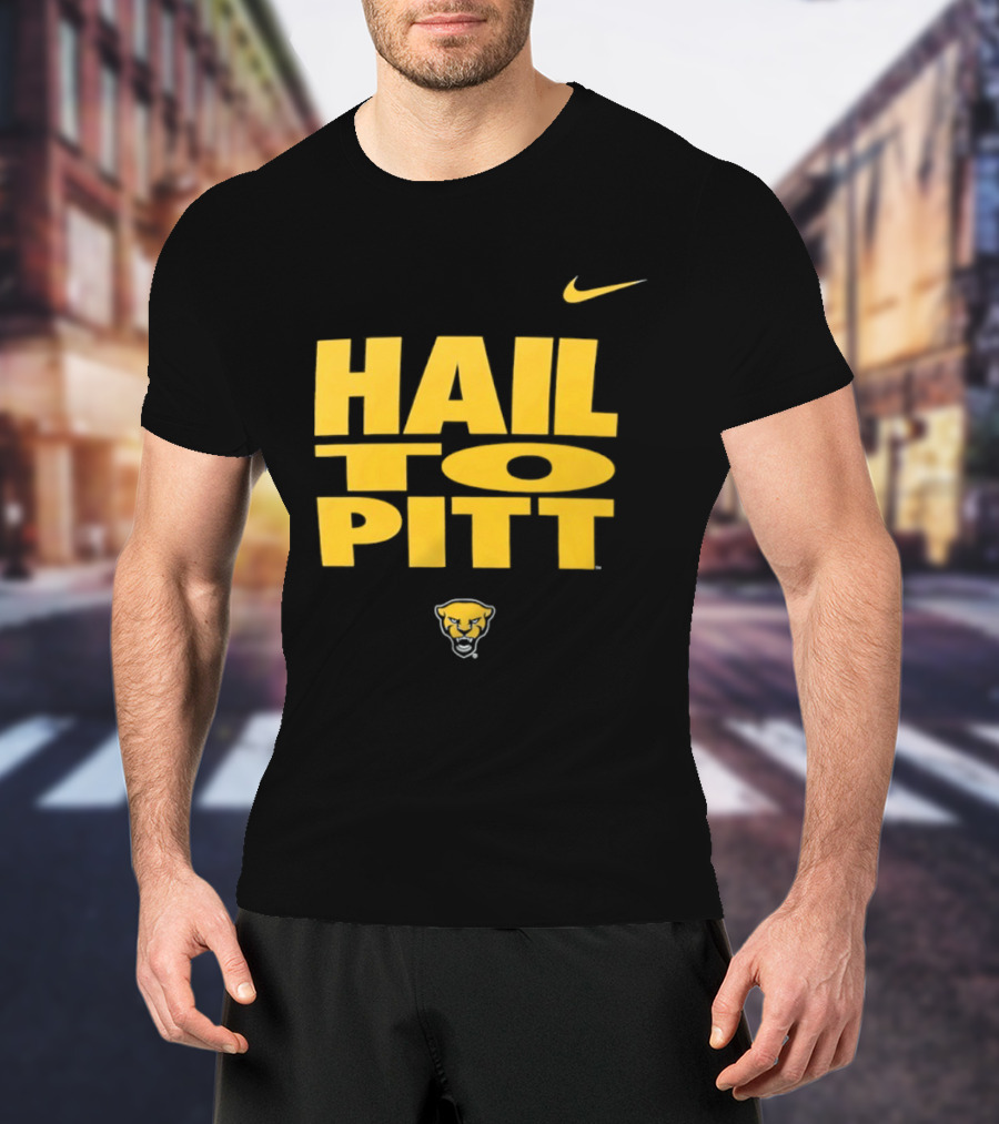 Pitt Panthers Hail To Pitt Nike Sportswear With Panther Head T-Shirt