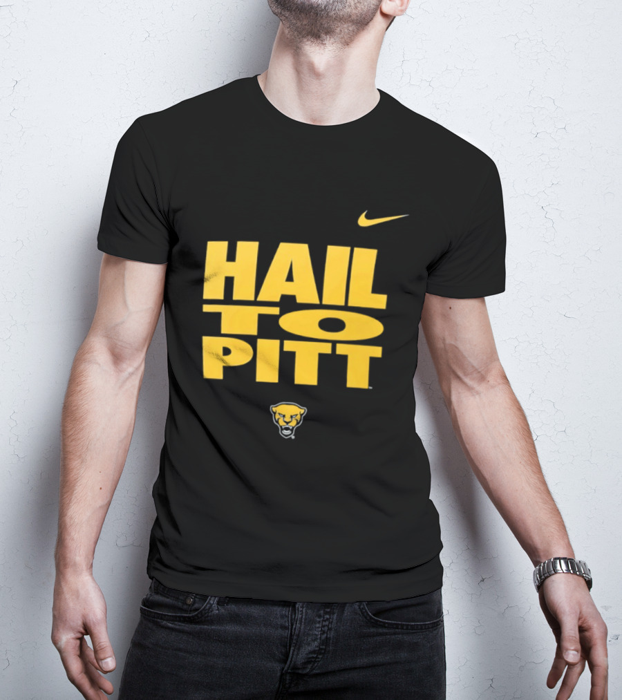 Pitt Panthers Hail To Pitt Nike Sportswear With Panther Head T-Shirt