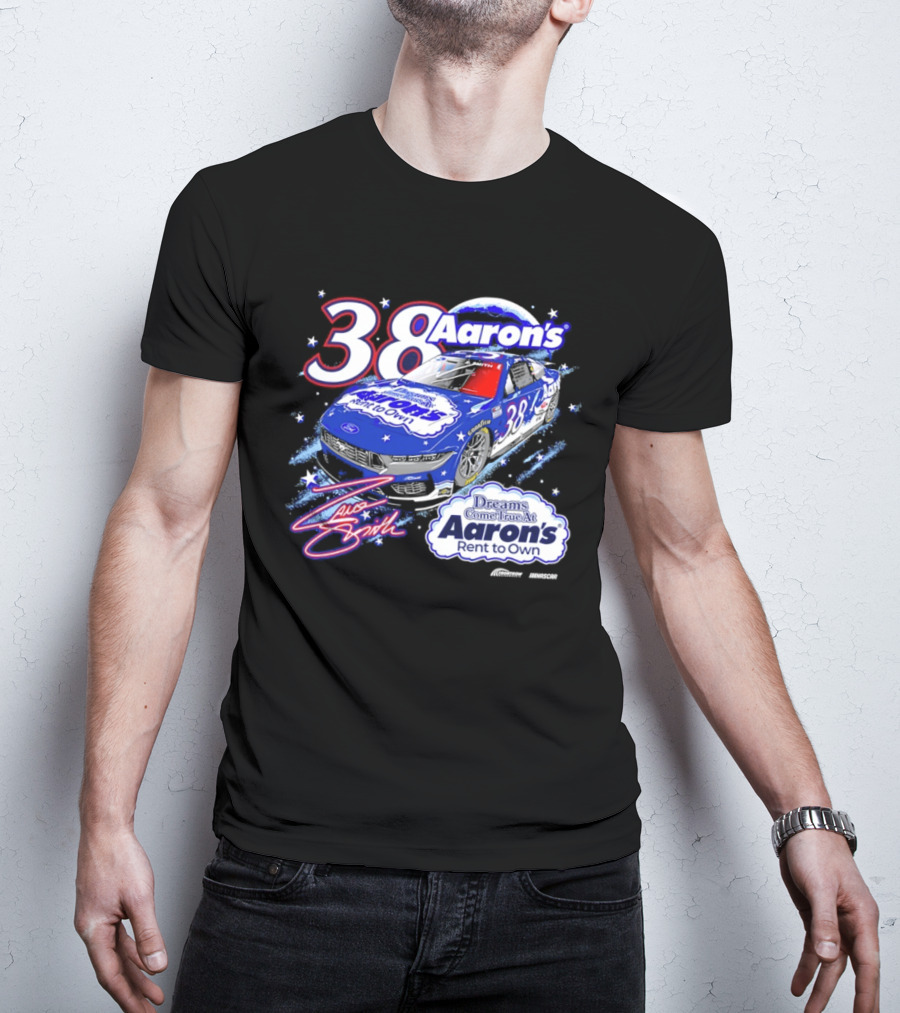 Zane Smith 38 Aaron's Dreams Come True Rent To Own Racing Car T-Shirt