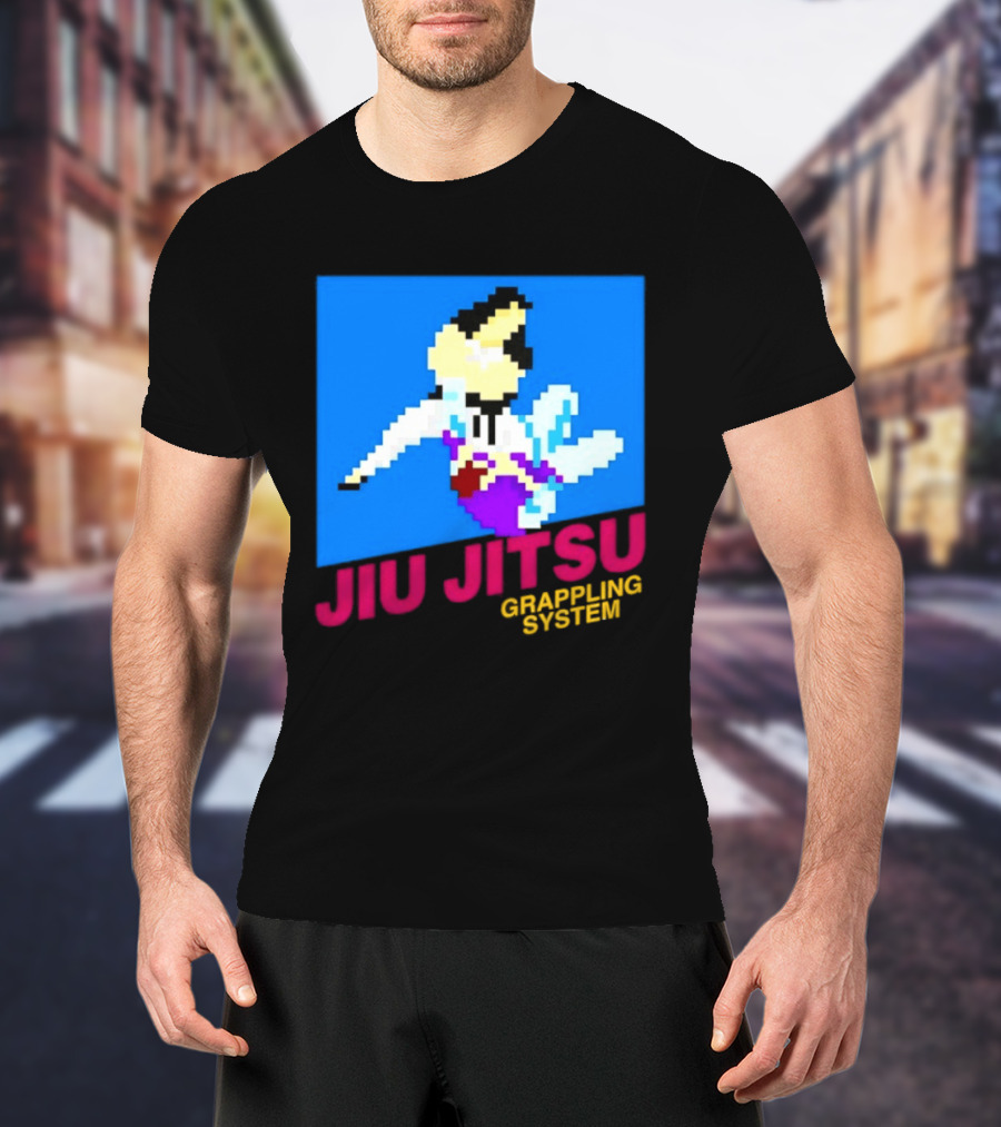 Jiu Jitsu Grappling System Retro Pixel Martial Arts BJJ T-Shirt