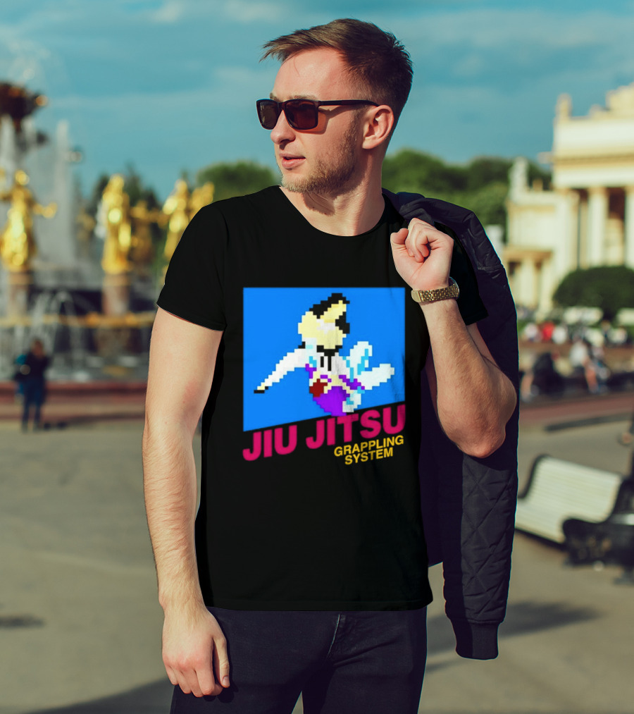 Jiu Jitsu Grappling System Retro Pixel Martial Arts BJJ T-Shirt
