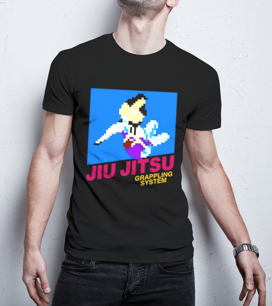 Jiu Jitsu Grappling System Retro Pixel Martial Arts BJJ T-Shirt