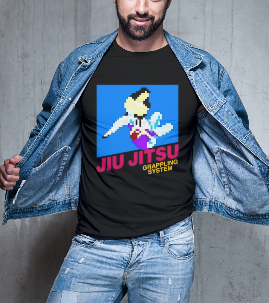 Jiu Jitsu Grappling System Retro Pixel Martial Arts BJJ T-Shirt