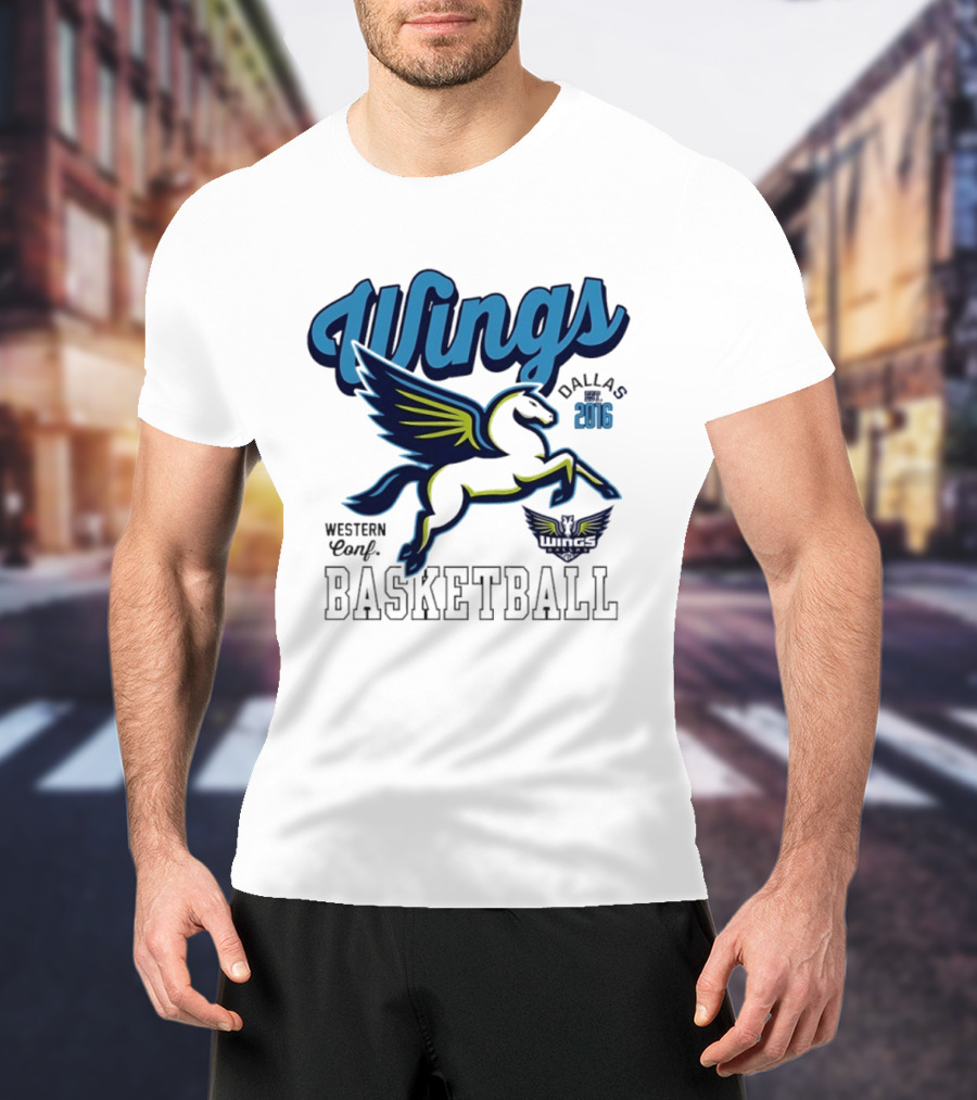 Wings Dallas 2016 Western Conf Basketball Mitchell And Ness T-Shirt