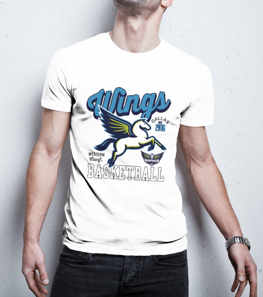 Wings Dallas 2016 Western Conf Basketball Mitchell And Ness T-Shirt