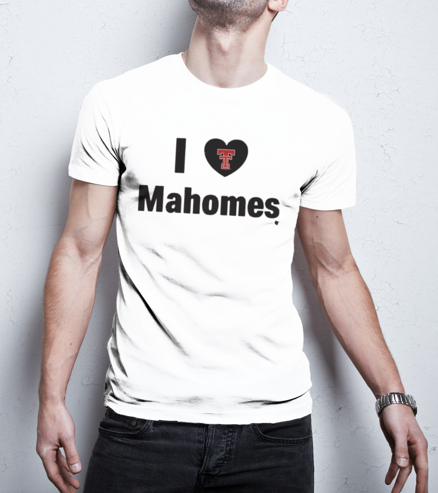 I Love Texas Tech Mahomes Football T-Shirt