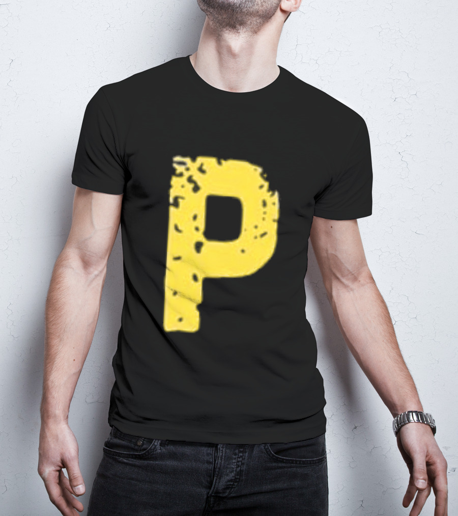 2026 Pirates IUP Night Yellow Pirate Letter P T-Shirt