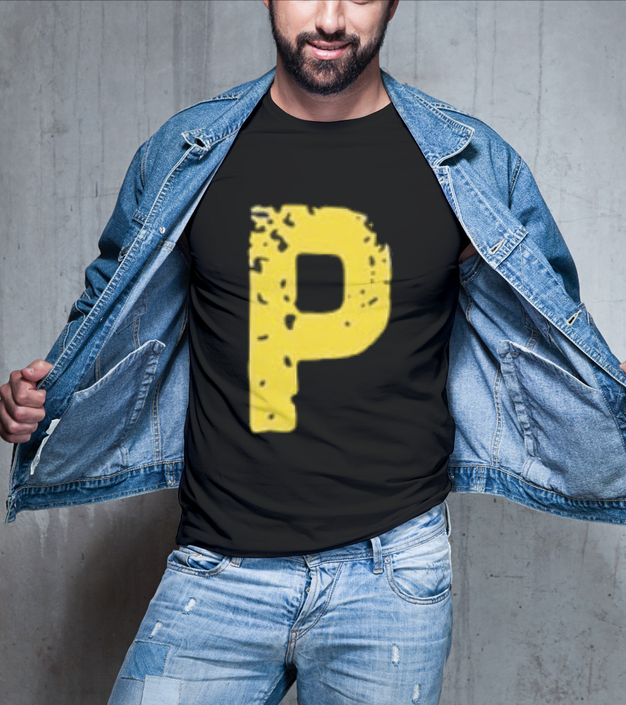 2026 Pirates IUP Night Yellow Pirate Letter P T-Shirt