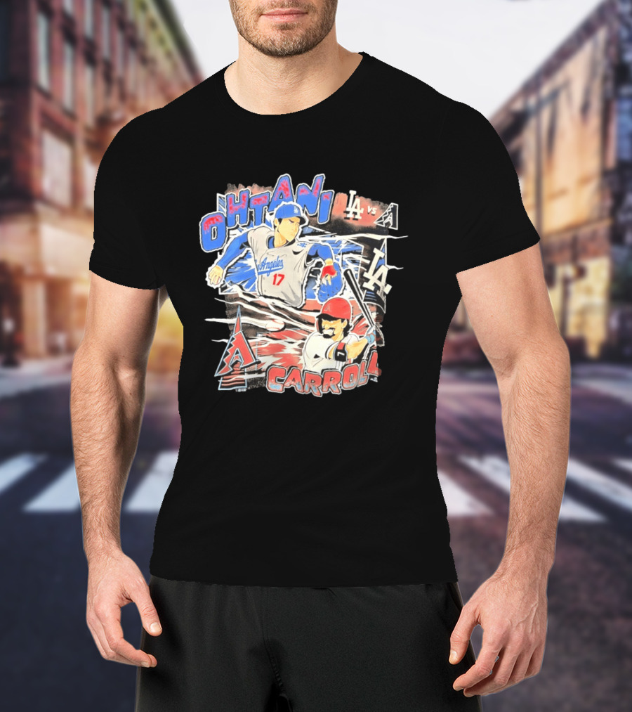 Ohtani Vs Carroll Anime Comic LA Vs Arizona T-Shirt