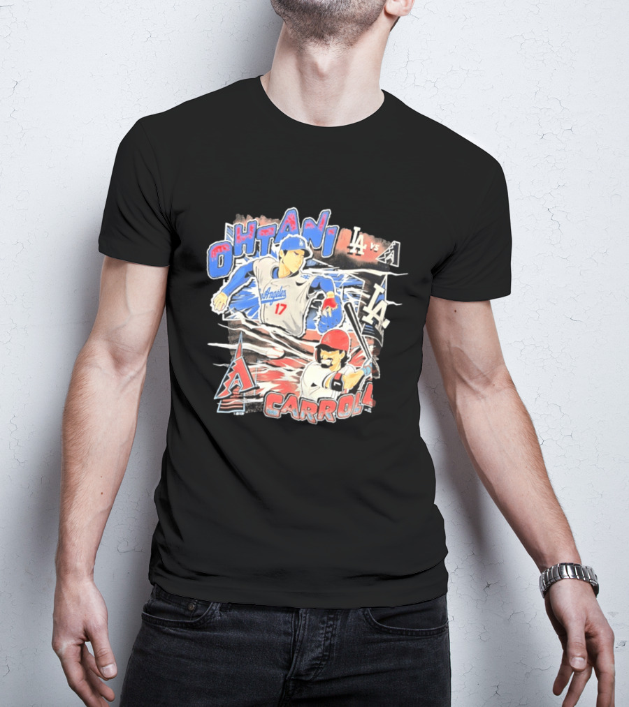 Ohtani Vs Carroll Anime Comic LA Vs Arizona T-Shirt