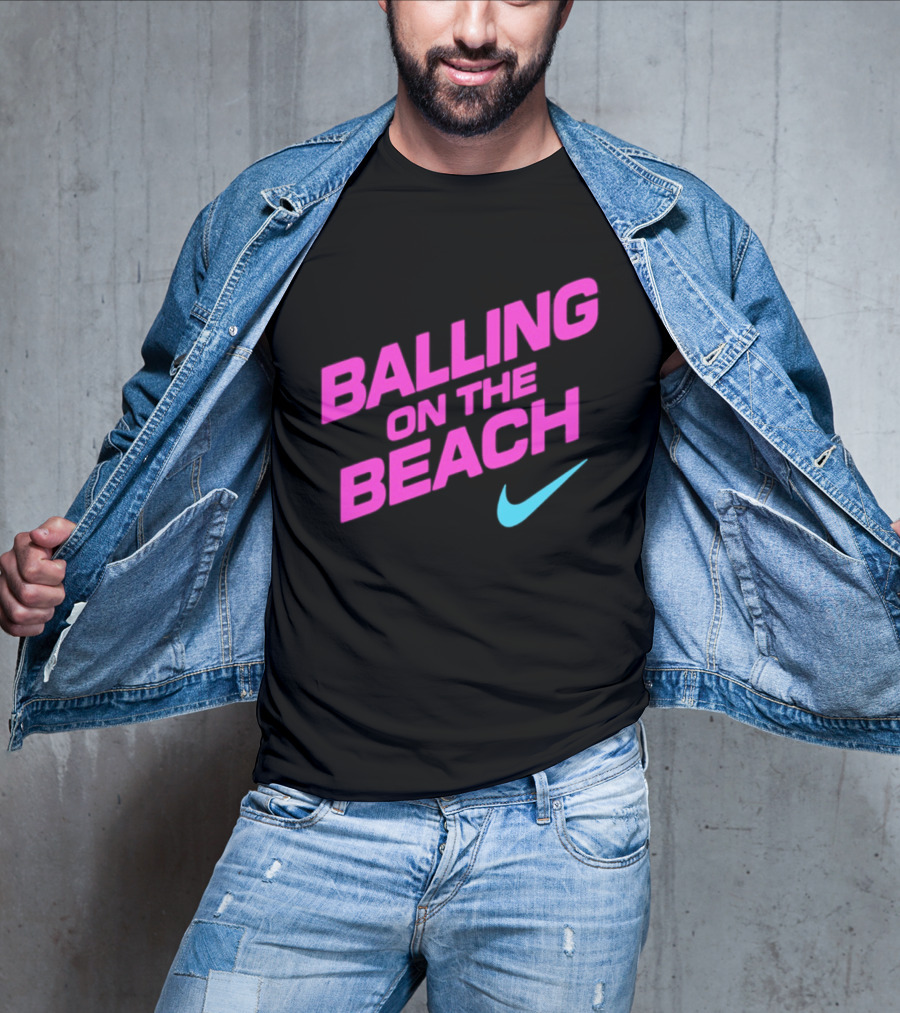 Balling On The Beach Nike Swoosh T-Shirt