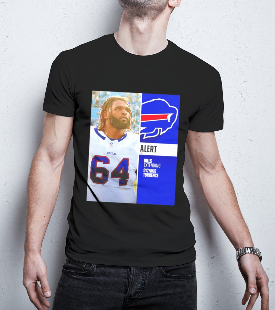 Buffalo Bills Alert Extending O'Cyrus Torrence Number 64 T-Shirt