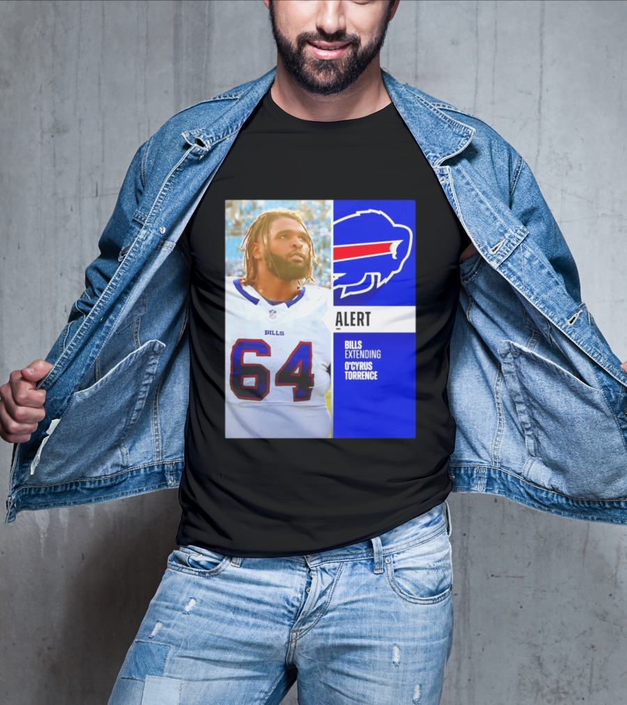 Buffalo Bills Alert Extending O'Cyrus Torrence Number 64 T-Shirt