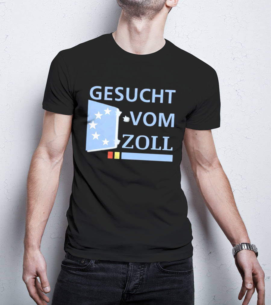 Gesucht Vom Zoll Sterne EU Symbol Farben Banner T-Shirt