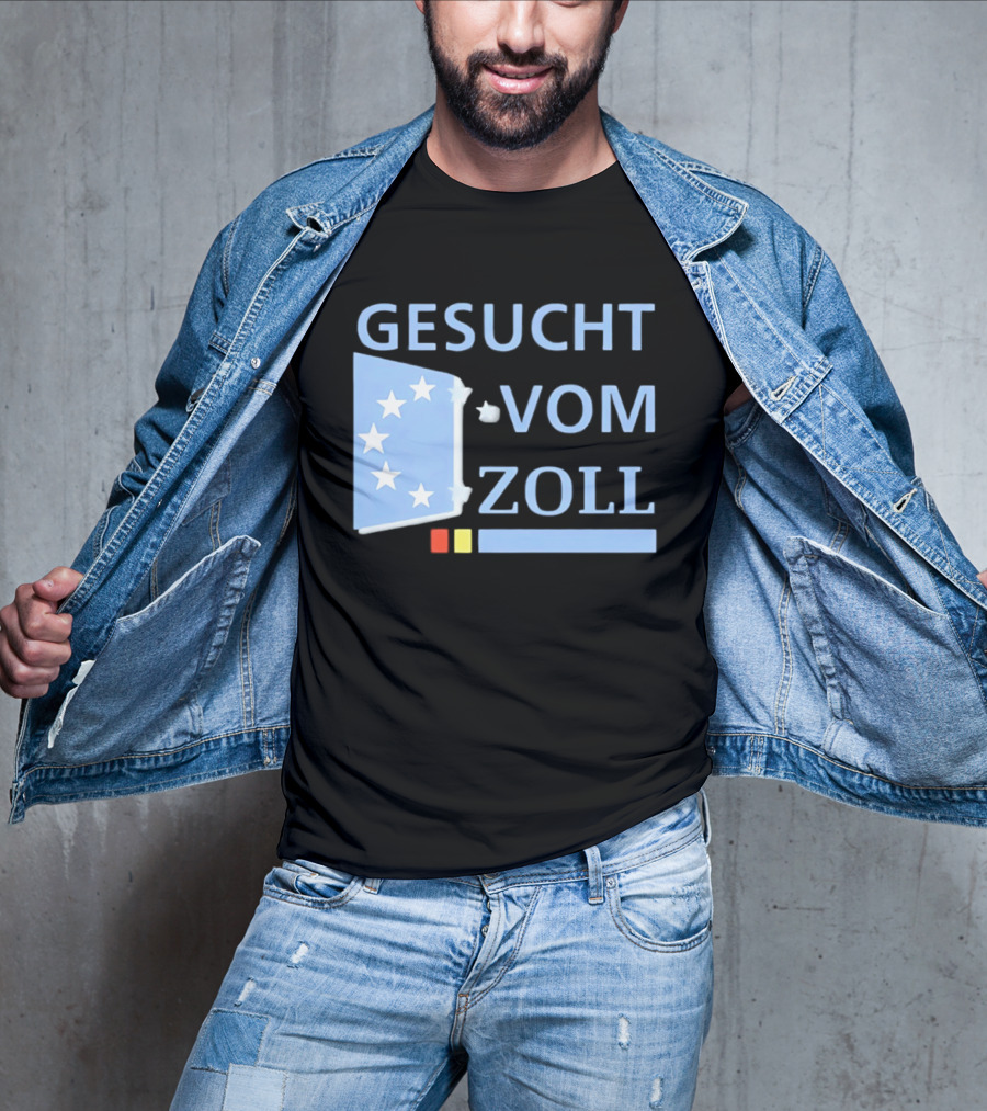 Gesucht Vom Zoll Sterne EU Symbol Farben Banner T-Shirt