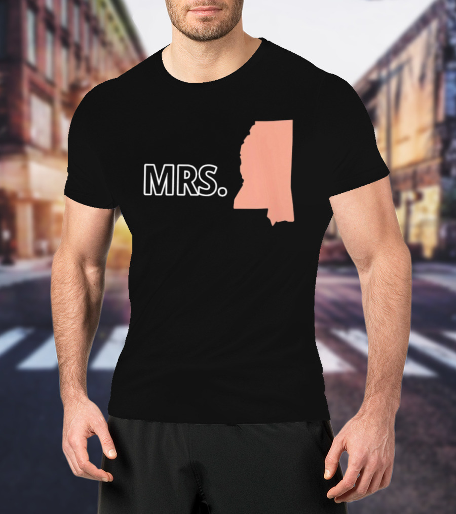 Mrs Mississippi State Map T-Shirt
