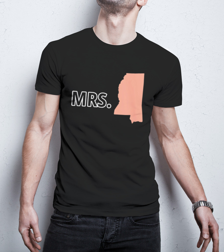 Mrs Mississippi State Map T-Shirt