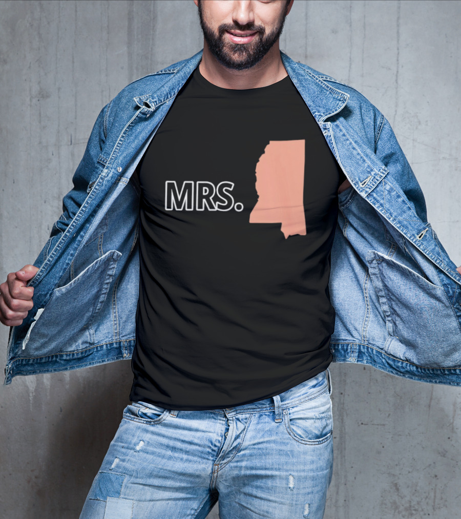 Mrs Mississippi State Map T-Shirt