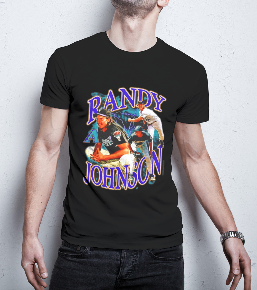 Randy Johnson Arizona Diamondbacks Legendary Pitching Action T-Shirt