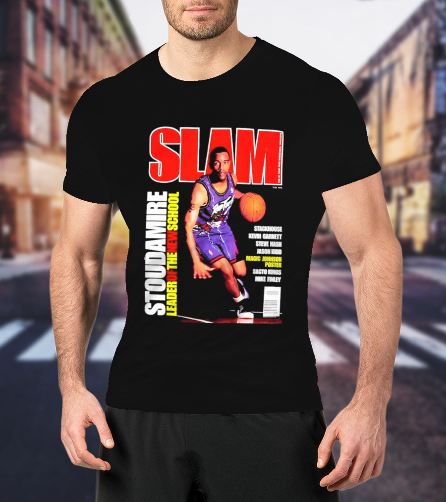 Slam Magazine May 1996 Stoudamire Leader Of The New School Raptors Championship Roster Fan Event T-Shirt