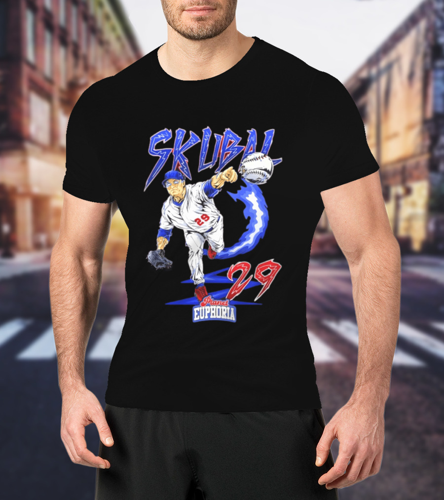 Tarik Skubal 29 Planet Euphoria Dodgers MLB Comic 2026 T-Shirt