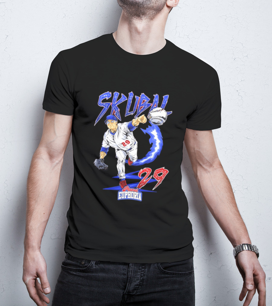 Tarik Skubal 29 Planet Euphoria Dodgers MLB Comic 2026 T-Shirt