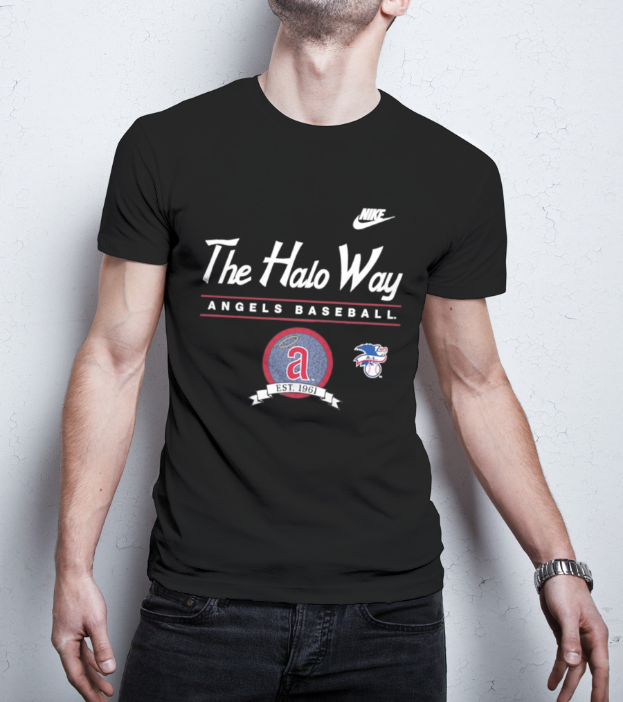 The Halo Way Angels Baseball Est 1961 MLB Nike A.L. T-Shirt