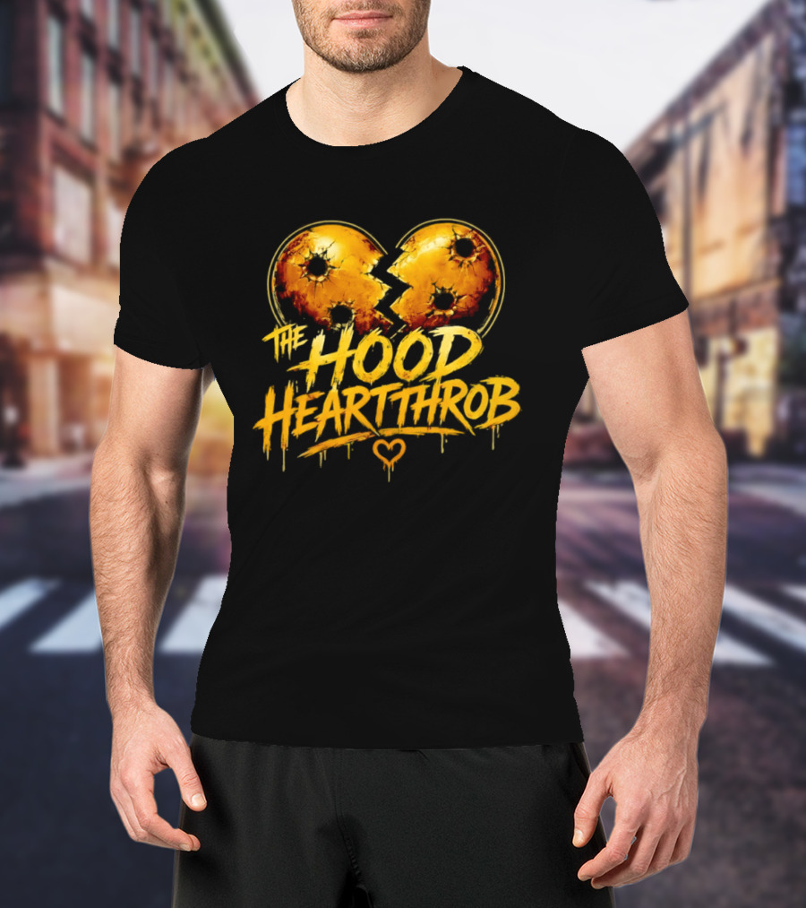The Hood Heartthrob Golden Broken Heart T-Shirt