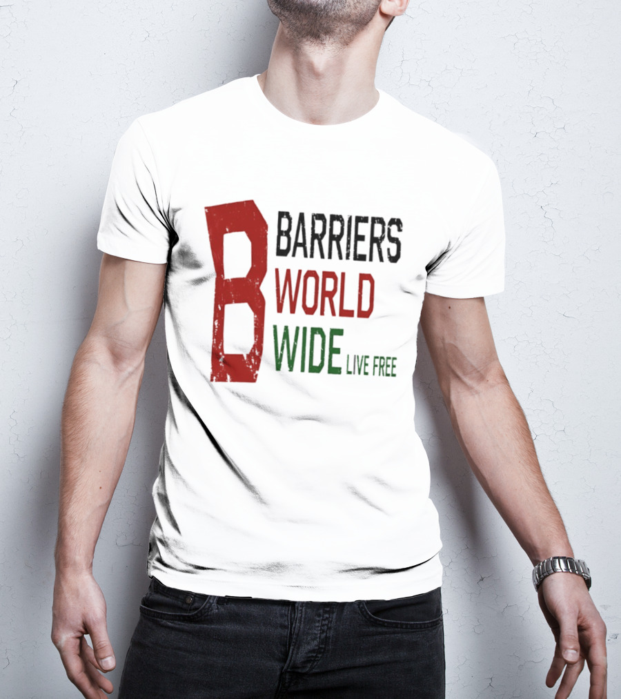Barriers World Wide Live Free Streetwear Red Green T-Shirt