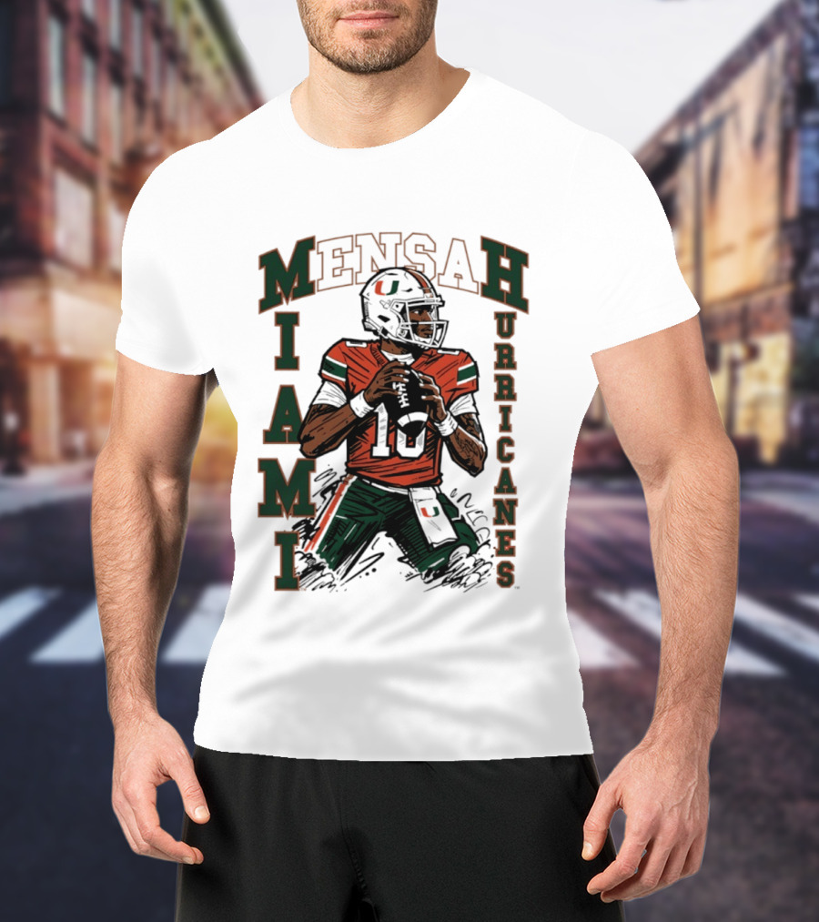Mensah Miami Hurricanes NCAA Football Player 18 T-Shirt