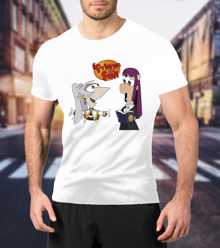 Frieren And Fern Phineas And Ferb Crossover Beyond Journey's End T-Shirt