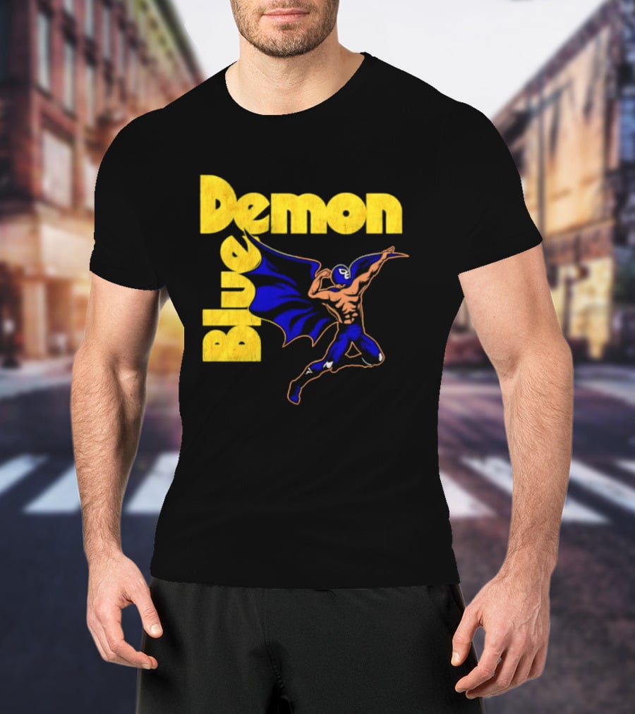 Alejandro Munoz Moreno Blue Demon Mexico Wrestling Iconic Luchador T-Shirt