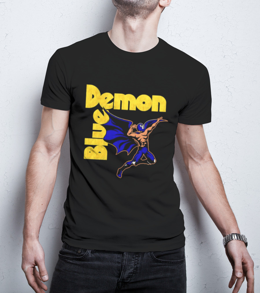 Alejandro Munoz Moreno Blue Demon Mexico Wrestling Iconic Luchador T-Shirt