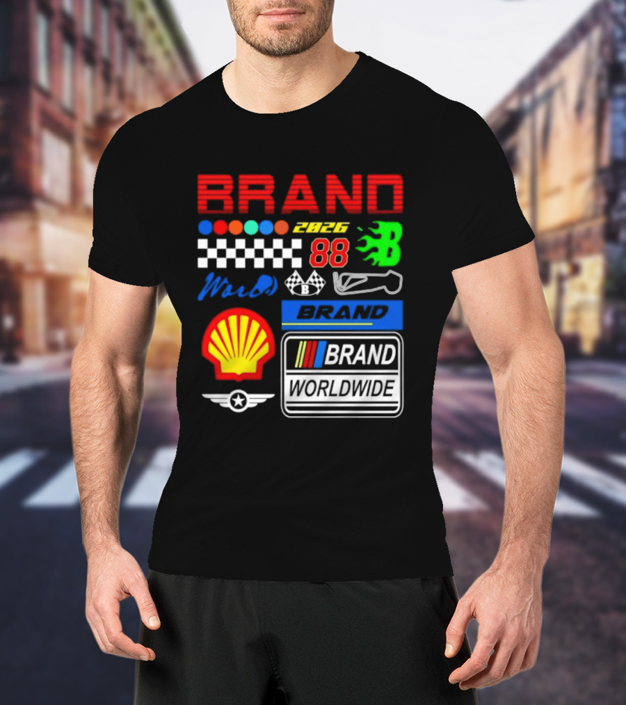 Brand 88 Worldwide Racing Motorsport Checkered Shell 2026 T-Shirt