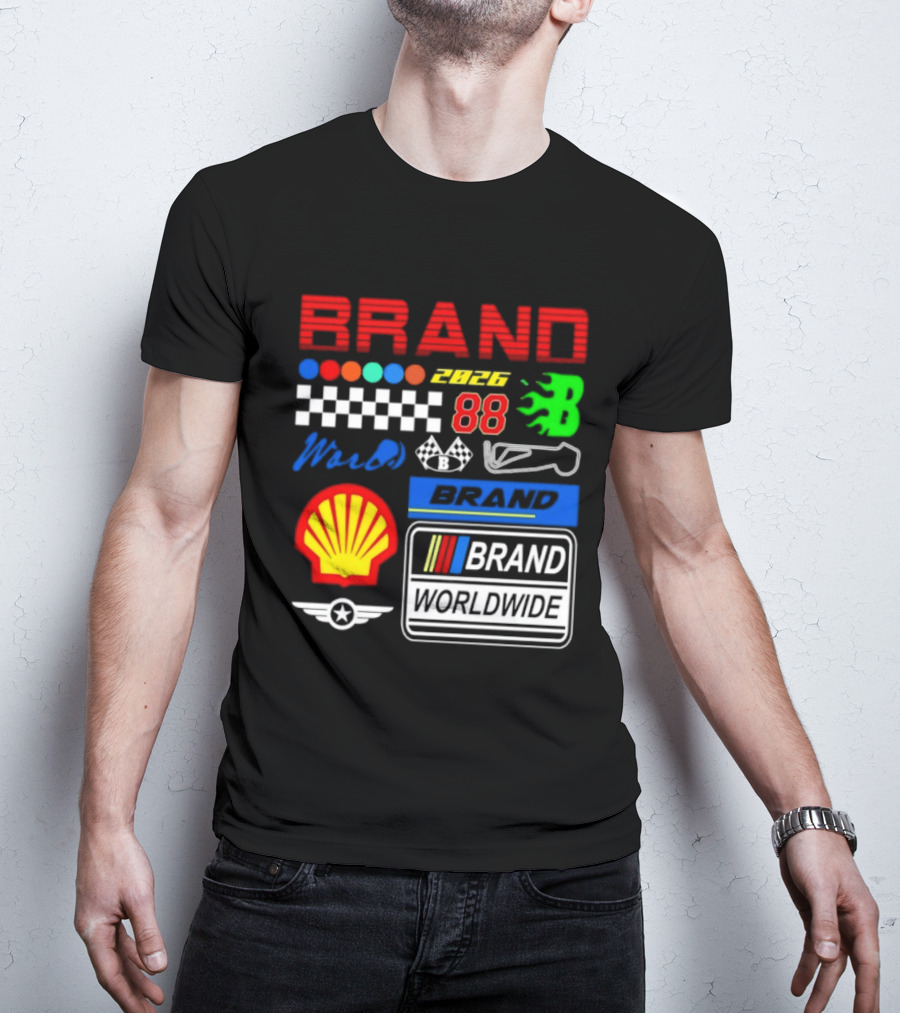 Brand 88 Worldwide Racing Motorsport Checkered Shell 2026 T-Shirt