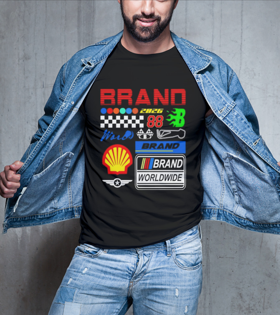 Brand 88 Worldwide Racing Motorsport Checkered Shell 2026 T-Shirt