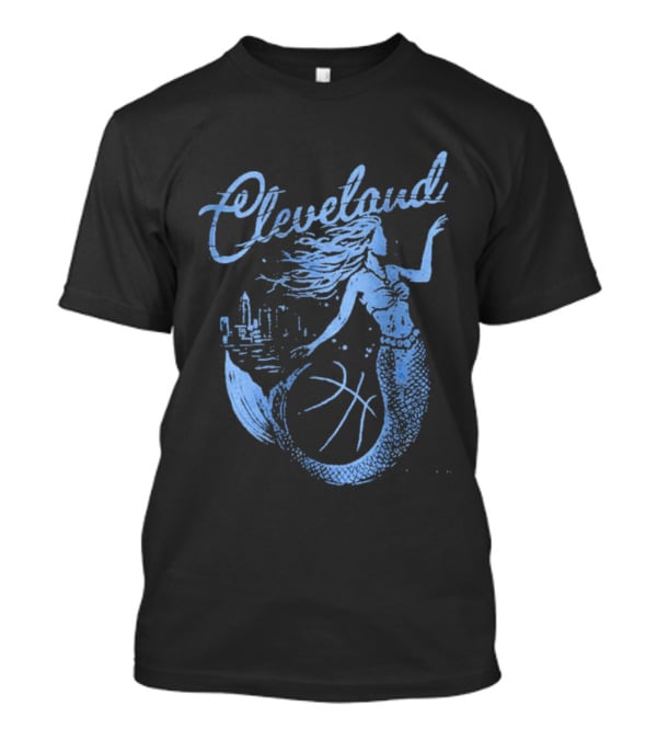 Cleveland Mermaid Cityscape Basketball T-Shirt