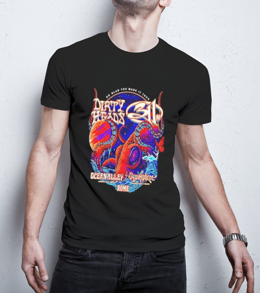 Dirty Heads 311 So Glad You Made It Tour Ocean Alley Atmosphere Rome Octopus T-Shirt