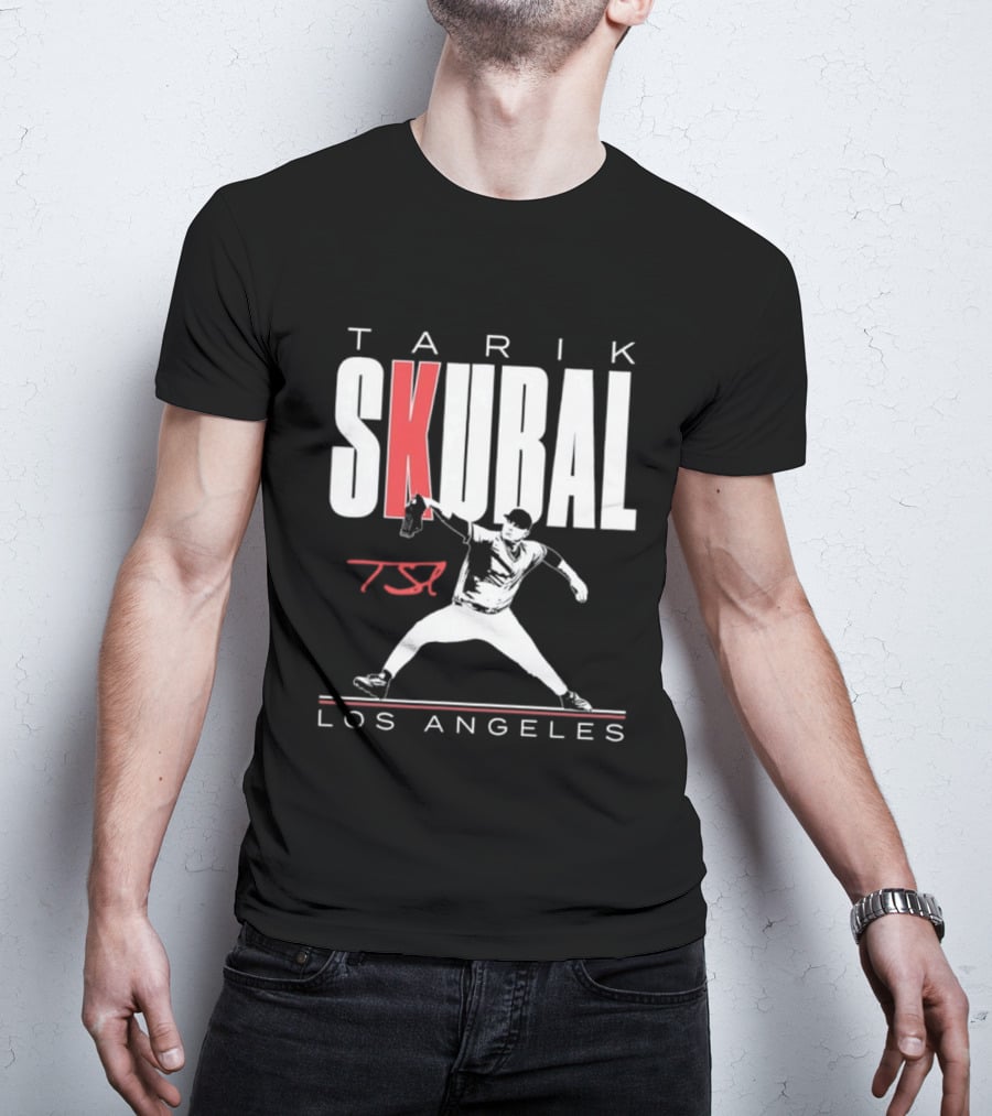 Tarik Skubal 37 Los Angeles Dodgers Baseball Player T-Shirt