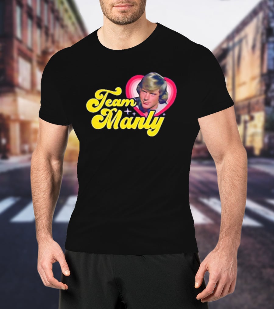 Team Manly Bobby Sherman Retro Heart T-Shirt
