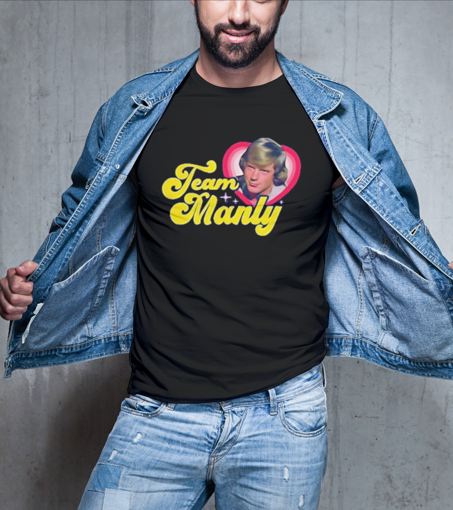 Team Manly Bobby Sherman Retro Heart T-Shirt