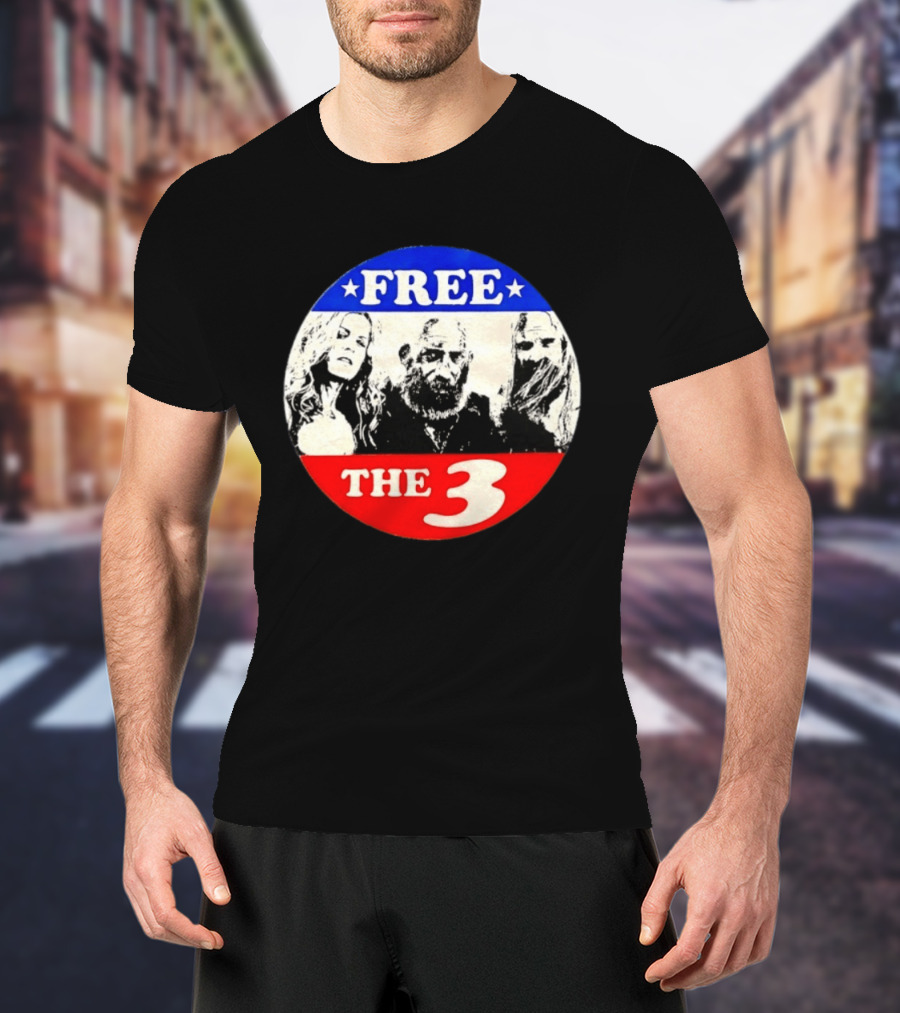 Rob Zombie Free The 3 From Hell Horror Movie T-Shirt