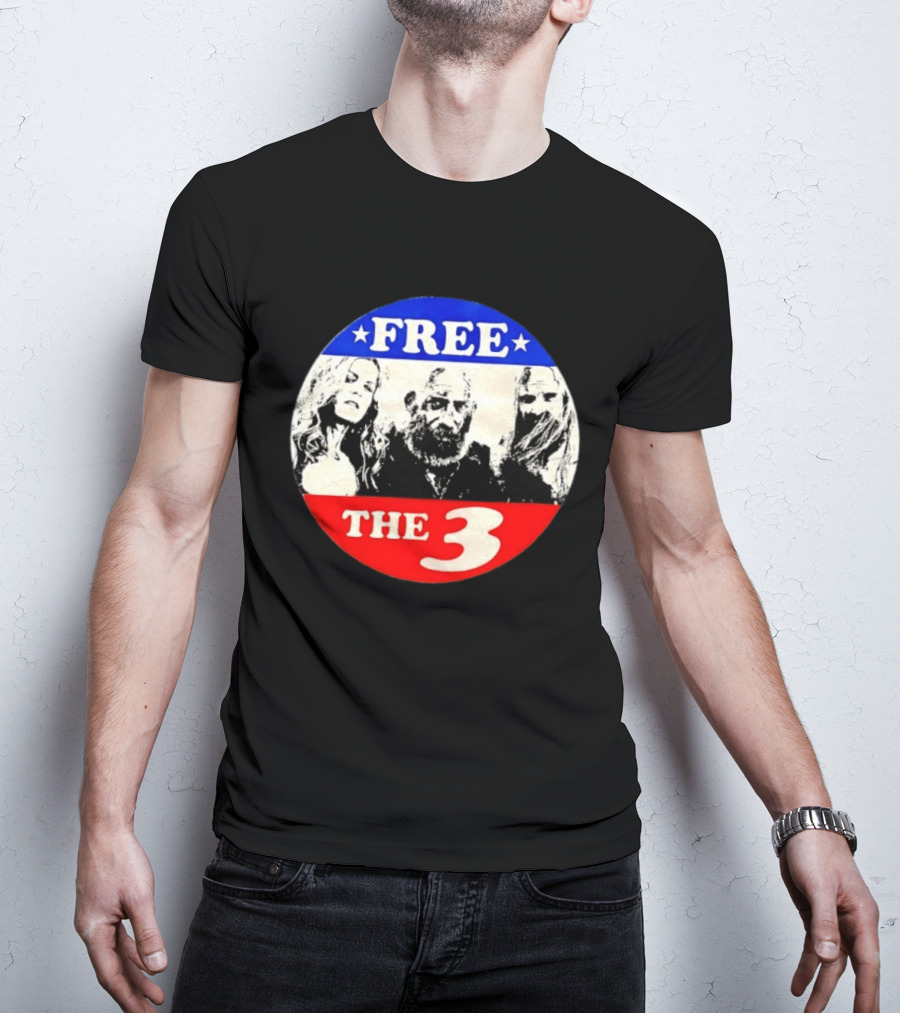 Rob Zombie Free The 3 From Hell Horror Movie T-Shirt