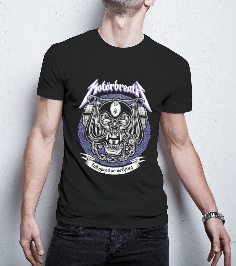 Motorbreath Full Speed Or Nothing Fanged Monster T-Shirt